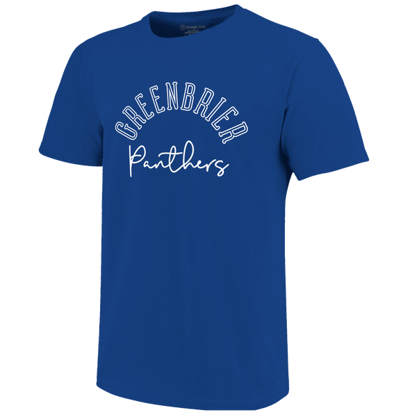 Greenbrier Panthers Arch & Type Unisex Cotton T-Shirt