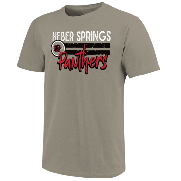 Heber Springs Panthers Distressed Lines Unisex Cotton T-Shirt