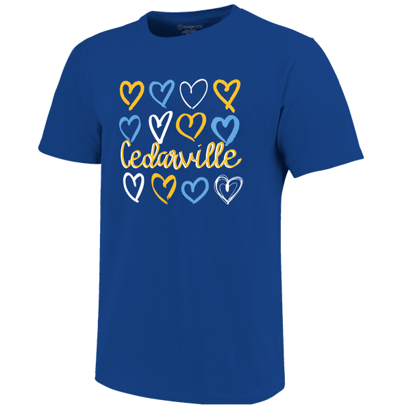 Cedarville Pirates Hearts Unisex Cotton T-Shirt