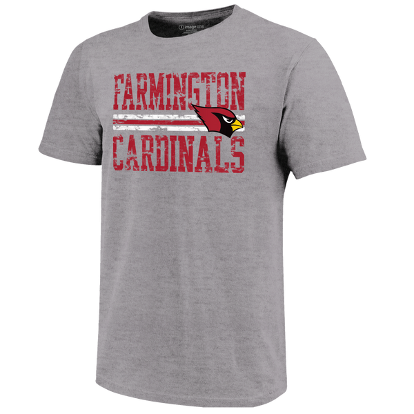 Farmington Cardinals Distress Overlay Unisex Cotton T-Shirt