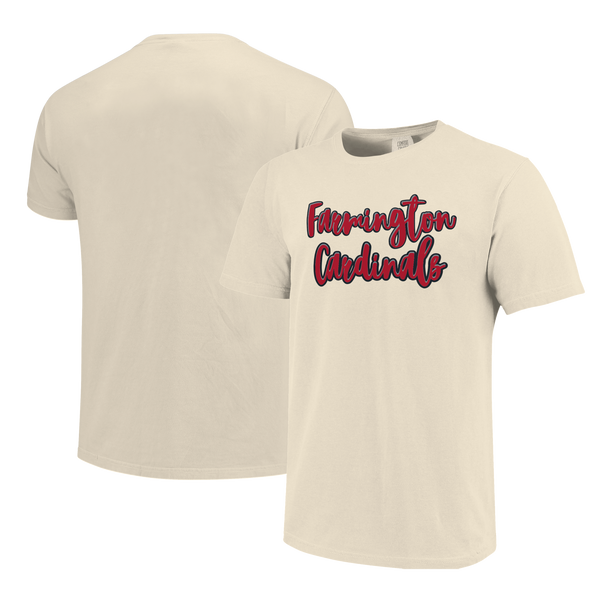 Farmington Cardinals Script Outlines Comfort Color T-Shirt