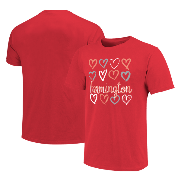 Farmington Cardinals Hearts Unisex Cotton T-Shirt