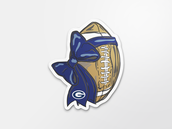 Greenwood Bulldogs Gameday Bow Sticker