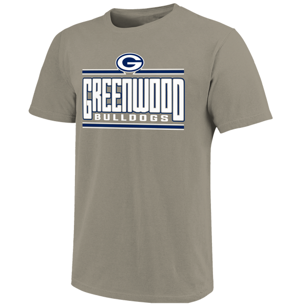 Greenwood Bulldogs Tall Letter Bars Unisex Cotton T-Shirt