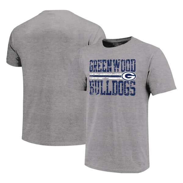 Greenwood Bulldogs Distress Overlay Unisex Cotton T-Shirt