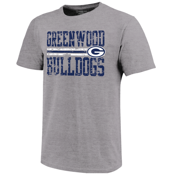 Greenwood Bulldogs Distress Overlay Unisex Cotton T-Shirt