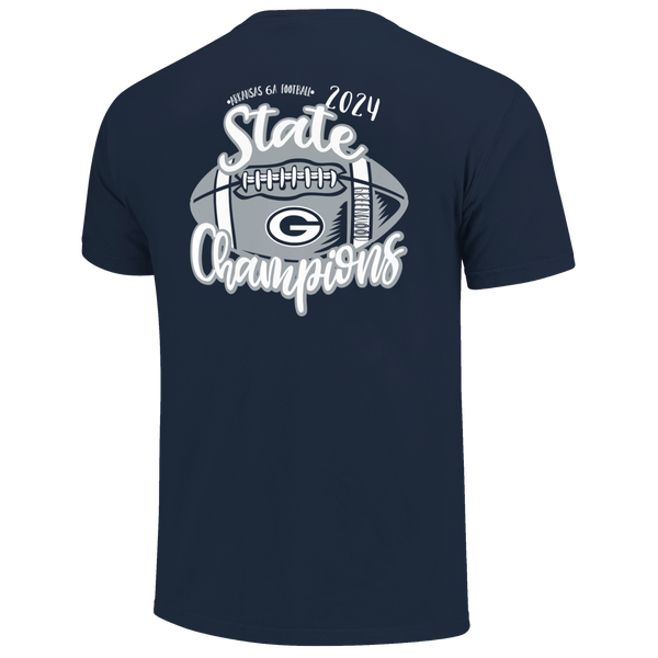 Greenwood Bulldogs 2024 Script Football Champions Short Sleeve T-Shirt