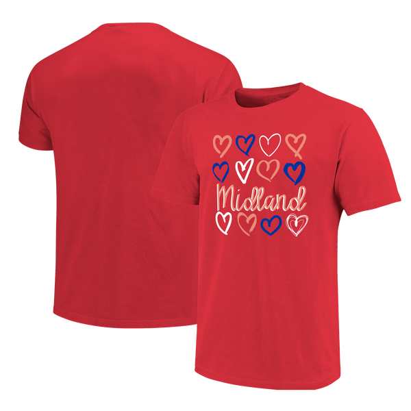 Midland Mustangs Hearts Unisex Cotton T-Shirt