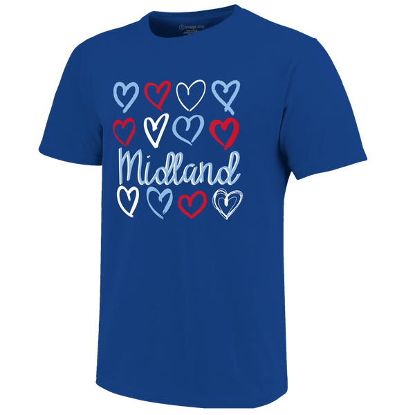 Midland Mustangs Hearts Unisex Cotton T-Shirt