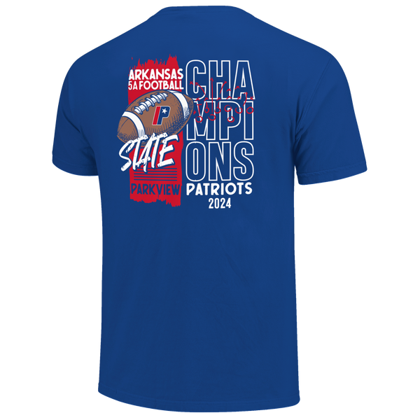 Parkview Patriots 2024 Football Vertical Champions Short Sleeve T-Shirt