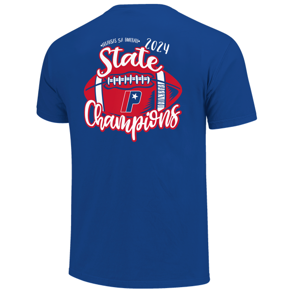 Parkview Patriots 2024 Script Football Champions Short Sleeve T-Shirt