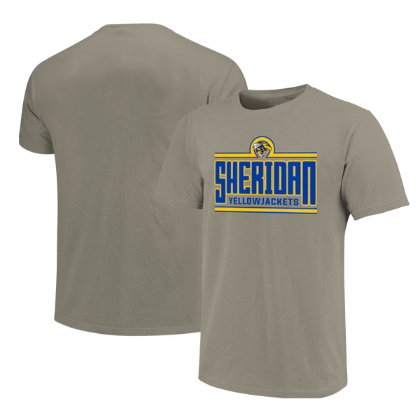 Sheridan Yellowjackets Tall Letter Bars Short Sleeve T-Shirt