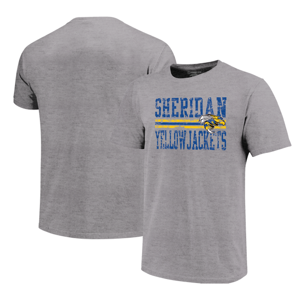 Sheridan Yellowjackets Distress Overlay Short Sleeve T-Shirt